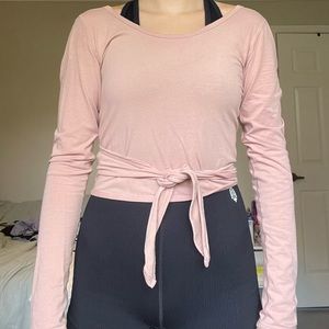 Lululemon Wrap top in pink